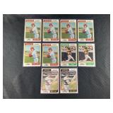 LOT OF 10 - 1974 MLB TOPPS BASEBALL STARS CARDS