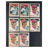 LOT OF 8 - 1978 MLB TOPPS RED SOX STARS CARDS