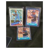 LOT OF 3 MLB KIRBY PUCKETT BASEBALL CARDS