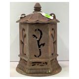 JAPANESE STYLE CAST IRON CANDLE LANTERN - 6" X 9"