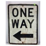 ONE WAY HEAVY METAL EMBOSSED STREET SIGN - 18" X
