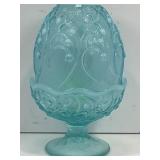 FENTON FAIRY LAMP LILLY OF THE VALLEY PATTERN - 7"