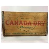 CANADA DRY BEVERAGES WOOD SHIPPING CRATE - 16" X