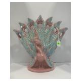 ROYAL HAEGER R31 PEACOCK VASE - 15" X 16"