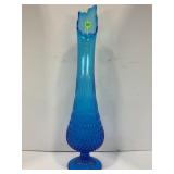 FENTON COLONIAL BLUE HOBNAIL STRETCH VASE -19 3/4"