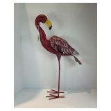 METAL ART FLAMINGO BIRD SCULPTURE - 22' TALL
