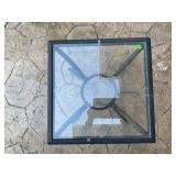 WROUGHT IRON PLANT STANDS, FLOWER POTS, GLASS TOP
