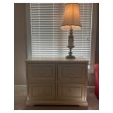 FOUR DRAWER DRESSER WITH LAMP - 38' X 16' X 30'