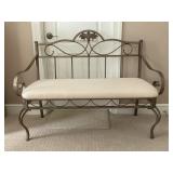 CARVEN WROUGHT IRON BENCH SEAT - 50'