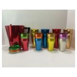 ALUMINUM PITCHER AND CUPS