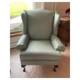 CUSTOM BUILT BERNE UPHOLSTERED WING BACK CHAIR