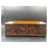 NEW COSTUME JEWELRY IN NICE WOOD JEWELRY BOX