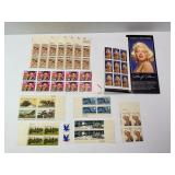 LOT OF COLLECTIBLE STAMPS - MARYLIN MONROE, ELVIS