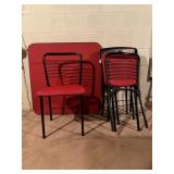 COSCO FOLD UP CARD TABLE WITH FOUR CHAIRS