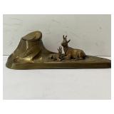 BRASS STAG INK WELL - 7"
