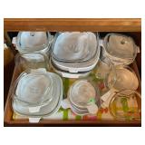 LARGE LOT OF CORNING WARE CASSEROLE DISHES &
