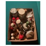 SALT & PEPPER SHAKERS, VINTAGE WOOD HANDLED COOKIE