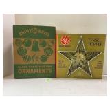 SHINY BRITE VINTAGE GLASS ORMANENTS IN ORIGINAL
