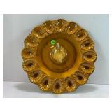 CALIFORNIA POTTERY DEVELIED EGG TRAY WITH CHICKEN
