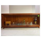 CUSTOM MADE DISPLAY CASE WITH ASSORTED LAMPS -IRON