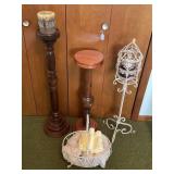 HANDMADE PLANT/CANDLE STANDS, WROUGHT IRON