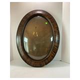 ANTIQUE OVAL BUBBLE GLASS PICTURE FRAME - 24 1/2"