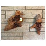 STUART TAYLOR RABB OLD MAN WOOD CARVINGS -