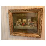 LAST SUPPER FRAMED PRINT WITH ORNATE FRAME - 25" X
