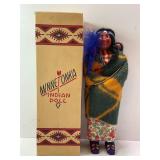 MINNETONKA INDIAN DOLL IN ORIGINAL BOX - 11" TALL