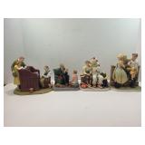LOT OF 4 NORMAN ROCKWELL FIGURINES IN ORIGINAL