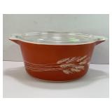 PYREX AUTUMN HARVEST 474-B LIDDED CASSEROLE DISH