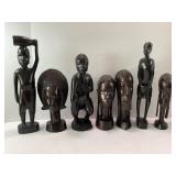 KATANGA CONGO HAND CARVED FIGURINES
