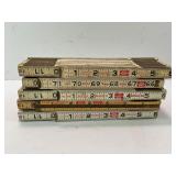 LUFKIN RED END FOLDING RULERS - LOT OF 5