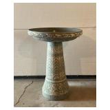 CEMENT BIRD BATH 18" ACROSS X 24" TALL