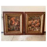 VINTAGE ORNATE FRAMED PICTURES - 30" X 24"