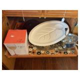 CONTENTS OF CABINET IN KITCHEN - CROCK POT,
