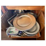 CONTENTS OF CABINET IN KITCHEN - BUNT PANS,