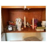 CONTENTS OF CABINETS IN KITCHEN - PINK DEPRESSION