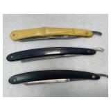 LOT OF 3 STRAIGHT RAZORS - FREDRICK REYNOLDS ,