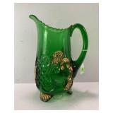 VICTORIAN PATTERN GLASS WATER PITCHER - 11 1/2"