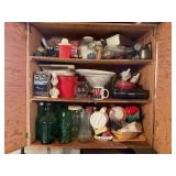 CONTENTS OF CABINET IN BASEMENT - CAN OPENER,