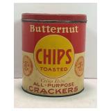 BUTTERNUT CHIPS ALL PURPOSE CRACKER TIN - 7"