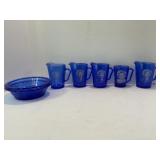 SHIRLEY TEMPLE PITCHERS BOWLS AND DRINKING GLASS