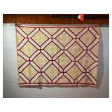 HAND STITCHED QUILT 86" X 65"