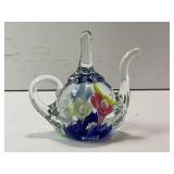 ST. CLAIR GLASS PAPERWEIGHT & RING HOLDER -4" TALL