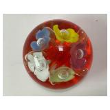 ST. CLAIR GLASS PAPERWEIGHT - 3 1/2" ACROSS