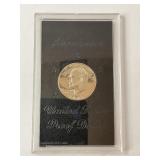 1971 S EISENHOWER PROOF SILVER DOLLAR BROWN BOX