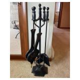 FIREPLACE POKER AND BELLOWS SET