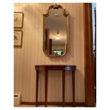 CHERRY SIDE TABLE WITH MIRROR - 30 1/2" X 28" X