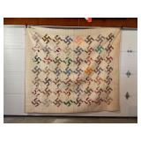 HAND STITCHED QUILT 88" X 80"
